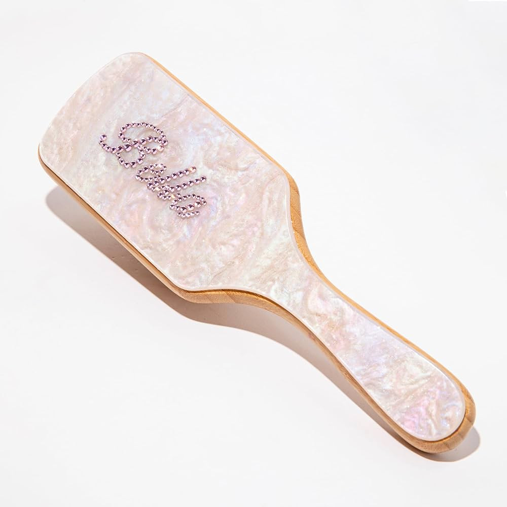 Custom Paddle Brush, Rhinestone Name Hair Brush, Personalized Letter Number Hairbrushes, Natural ... | Amazon (US)