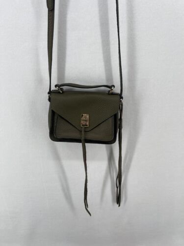Rebecca Minkoff Dark Olive Suede Leather Small Darren Messenger Crossbody Bag | eBay AU