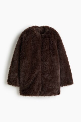 H & M - Fluffy Coat - Brown | H&M (US + CA)