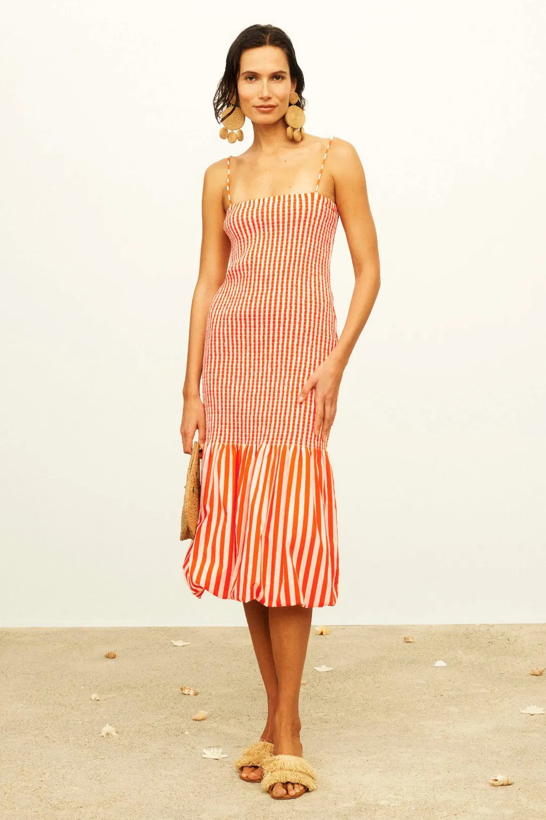 SIMONMILLER Canto Smocked Midi Dress | Rent the Runway