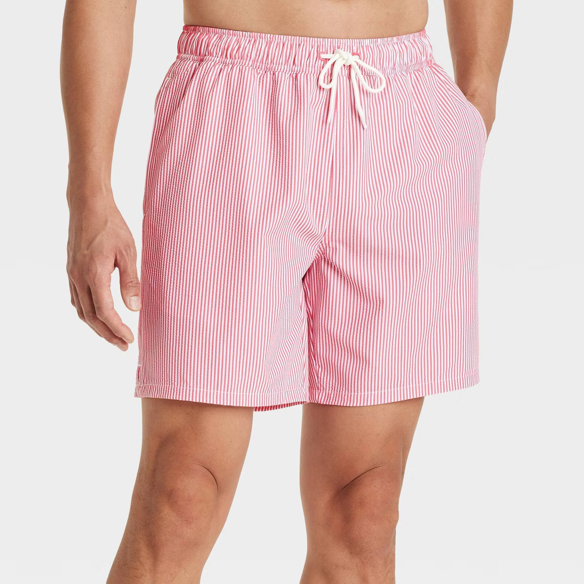 Men's 7" Striped Seersucker Swim Trunks - Goodfellow & Co™ | Target