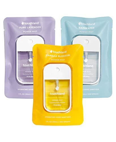 Touchland Power Mist Hydrating Hand Sanitizer Spray, BLOSSOM Trio Set (Lavender, Vanilla, Rainwater), 1 FL. OZ. Travel Size (Set of 3) | Amazon (US)
