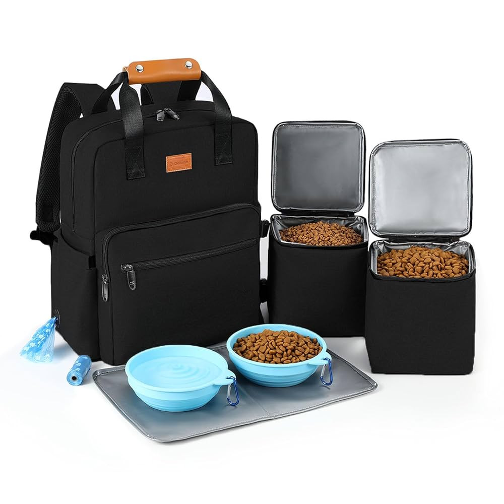 Dog Travel Bag, 25L Airline Approved Dog Travel Backpack for Pet Travel Accessories with 2 Food S... | Amazon (US)