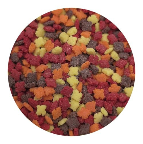 NCS Fall Leaves Shaped Edible Sprinkles – Red, Orange, Yellow & Brown Cupcake, Cake & Cookie Decorations, 7 oz | Amazon (US)