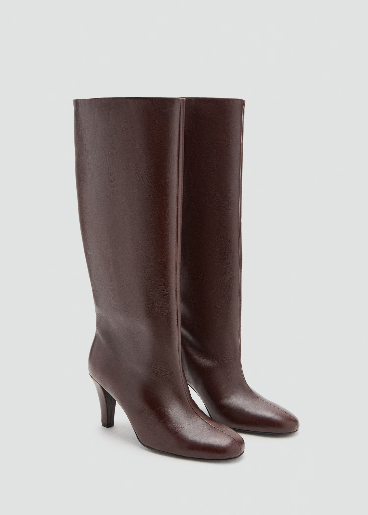Heel leather boot | Mango (US/MX/AU)