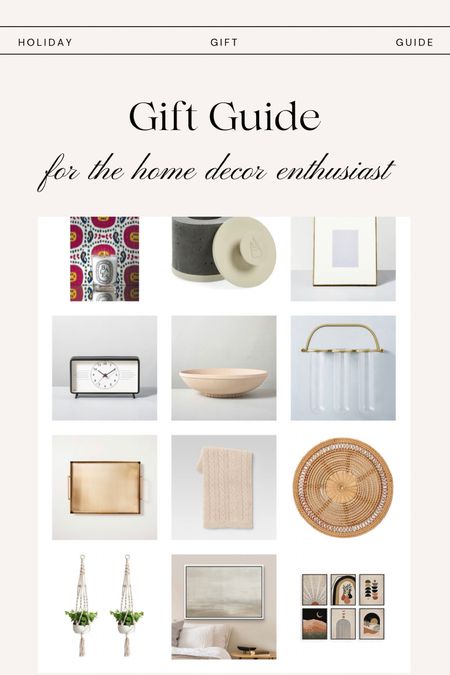 Gift guide for the home decor enthusiast. Perfect list no matter your price point! From candles to comfy throws to unique pieces, there is something for everyone !

#LTKGiftGuide #LTKHoliday #LTKSeasonal