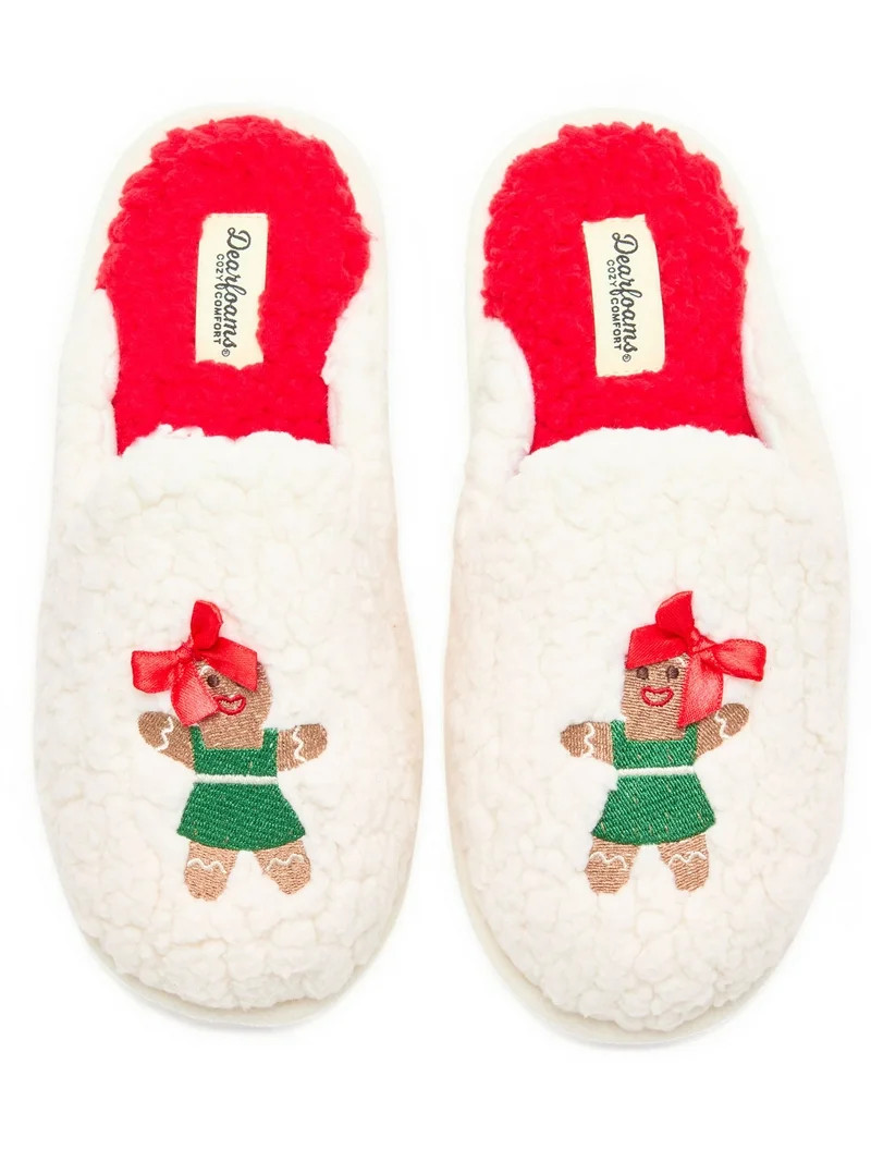 Dearfoams Cozy Comfort Women's Holiday Novelty Slippers | Walmart (US)