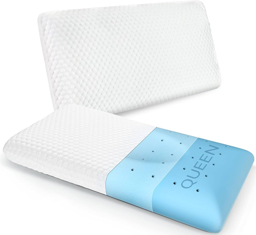 inight Pillows Queen Size Set of 2, Memory Foam Bed Pillows for Sleeping, Bed Pillow for Side Sle... | Amazon (US)