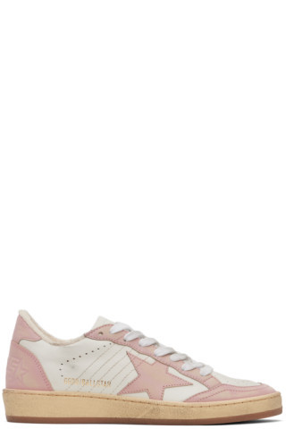 White & Pink Ball Star Sneakers | SSENSE