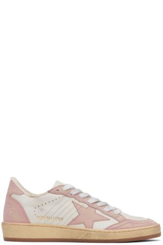 White & Pink Ball Star Sneakers | SSENSE