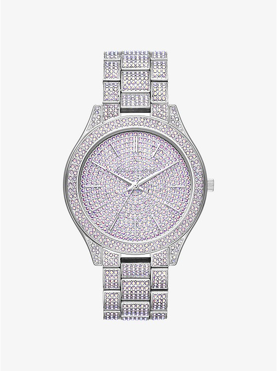 Slim Runway Pavé Silver-Tone Watch | Michael Kors US