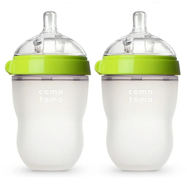 Comotomo Baby Bottle - 8oz, Green, 2 Pack | Walmart (US)