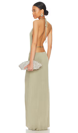 Ariel Halter Maxi Dress in Sage | Revolve Clothing (Global)
