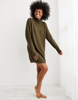 Aerie CozyUp Waffle Sweater Dress | Aerie