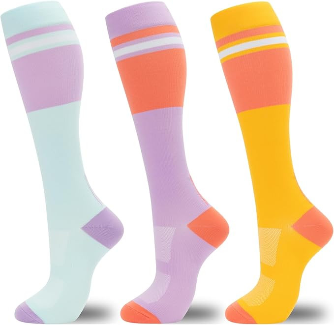 fenglaoda Compression Socks for Women Men 3 Pairs Graduated Compression Support Circulation Socks... | Amazon (US)