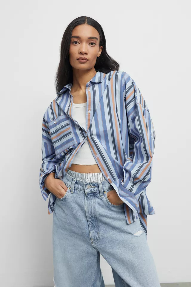 BDG Brigsley Poplin Button-Down Shirt | Urban Outfitters (US and RoW)