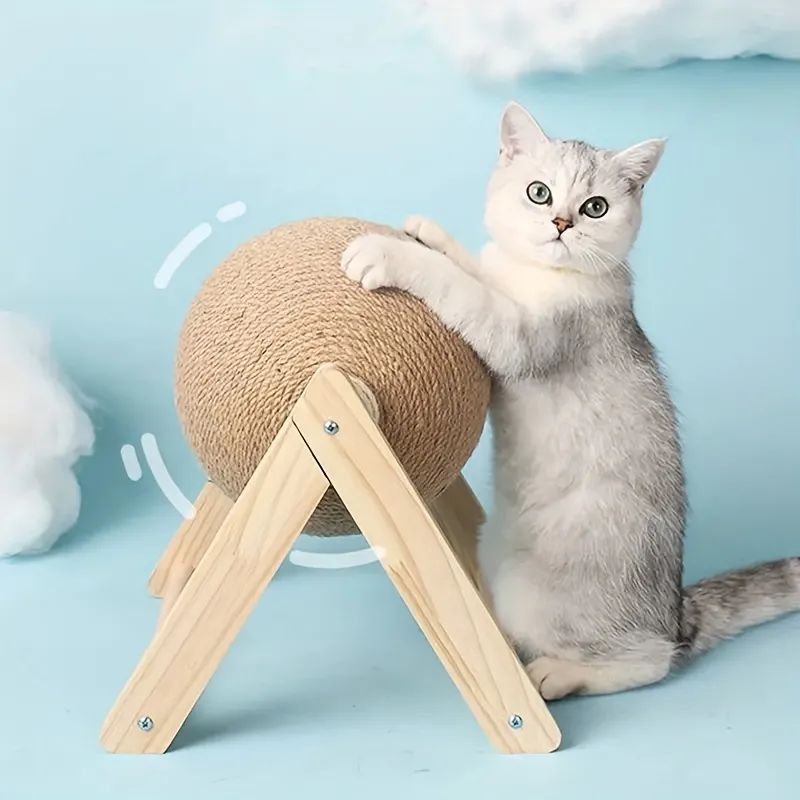 Cat Scratching Ball Toy Kitten Sisal Rope Ball Board Grinding Paws Toys Cats Scratcher Durable Pe... | Temu Affiliate Program