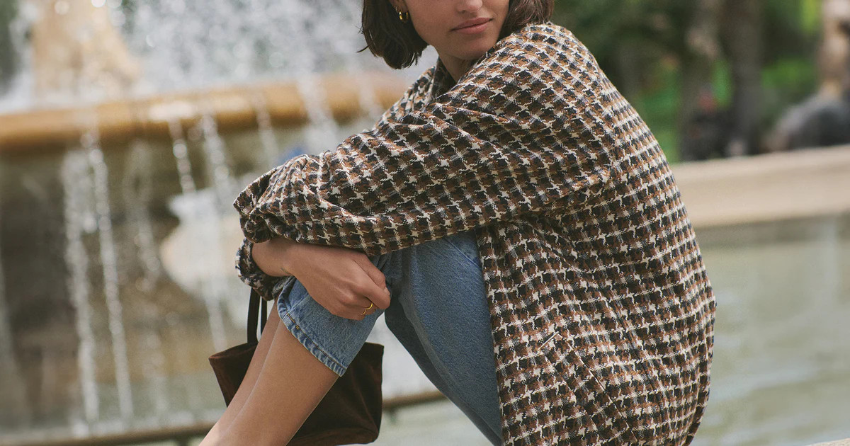 Hayes Houndstooth Trench Coat | Marine Layer