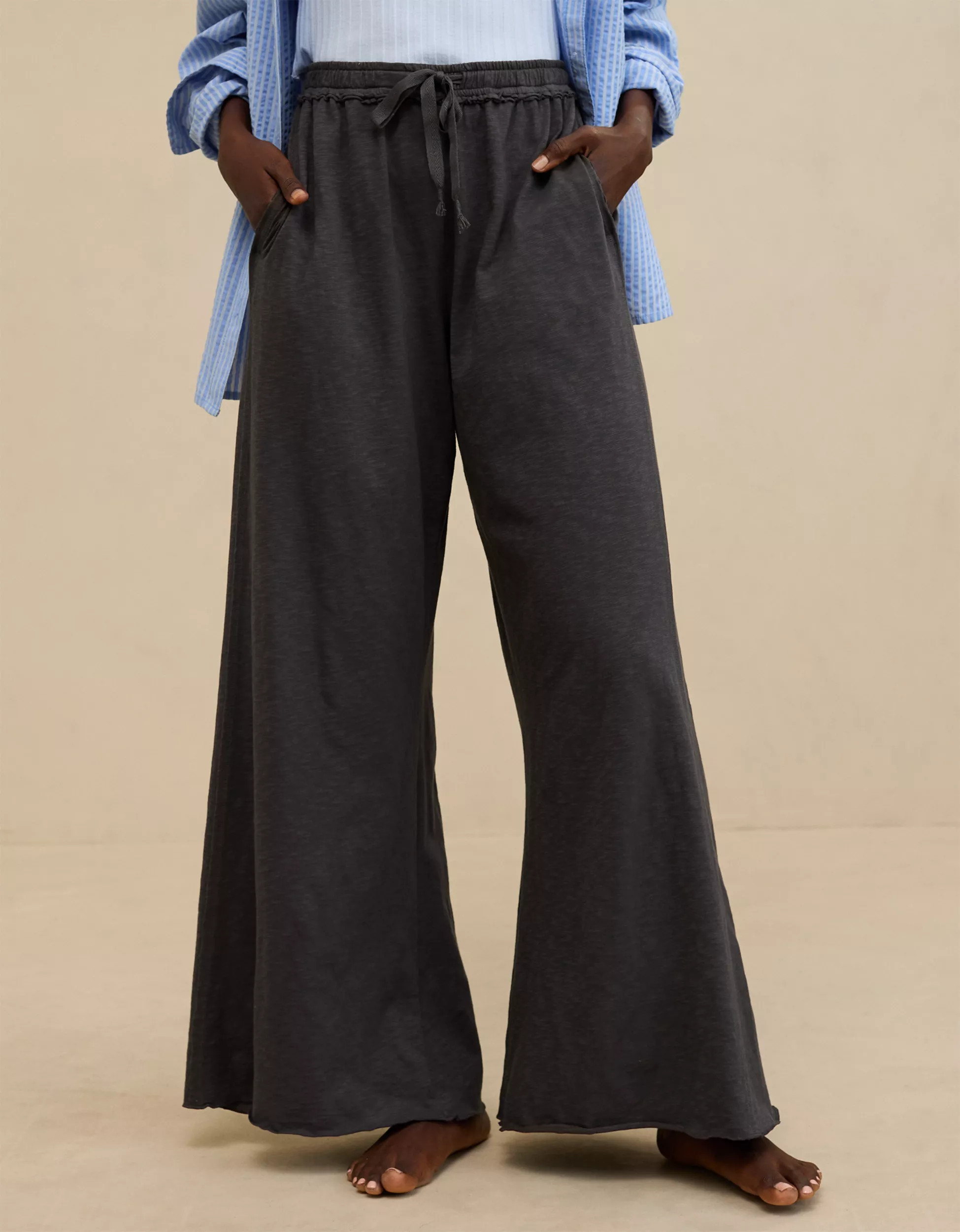 Aerie Summer House High Waisted Wide Leg Pant | Aerie