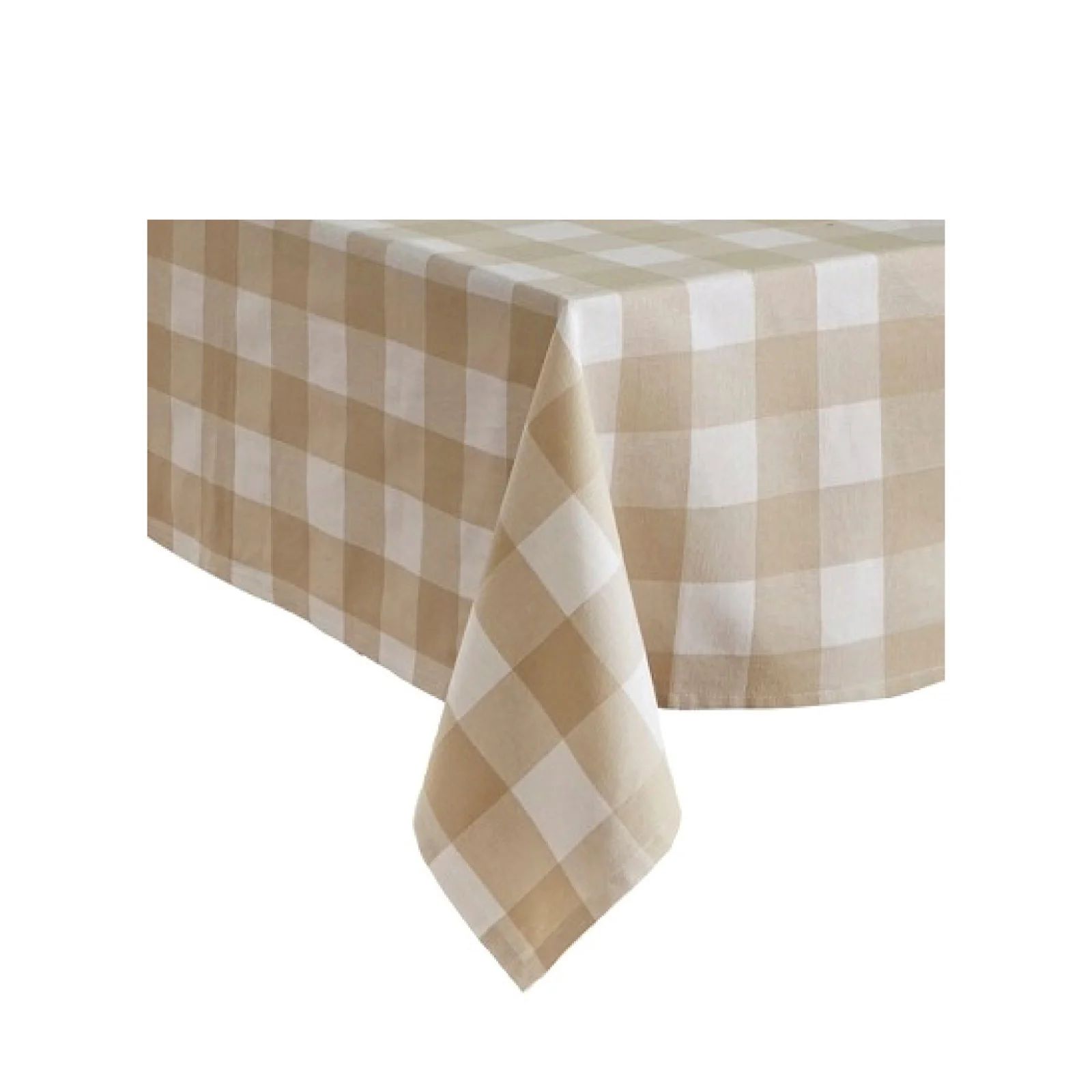 Gingham Check Tablecloth in Natural | Brooke and Lou