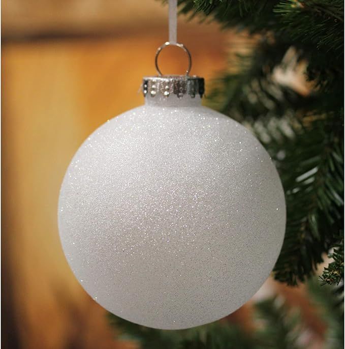 Sleetly Large White Ornaments for Christmas Tree Shatterproof Ball Decorations, Snowballs, 4.72",... | Amazon (US)