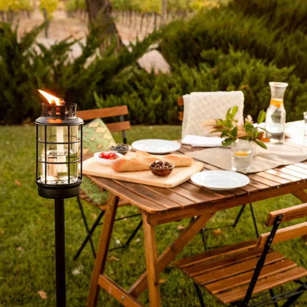 Round Lantern StepNStall Outdoor Torch - TIKI | Target