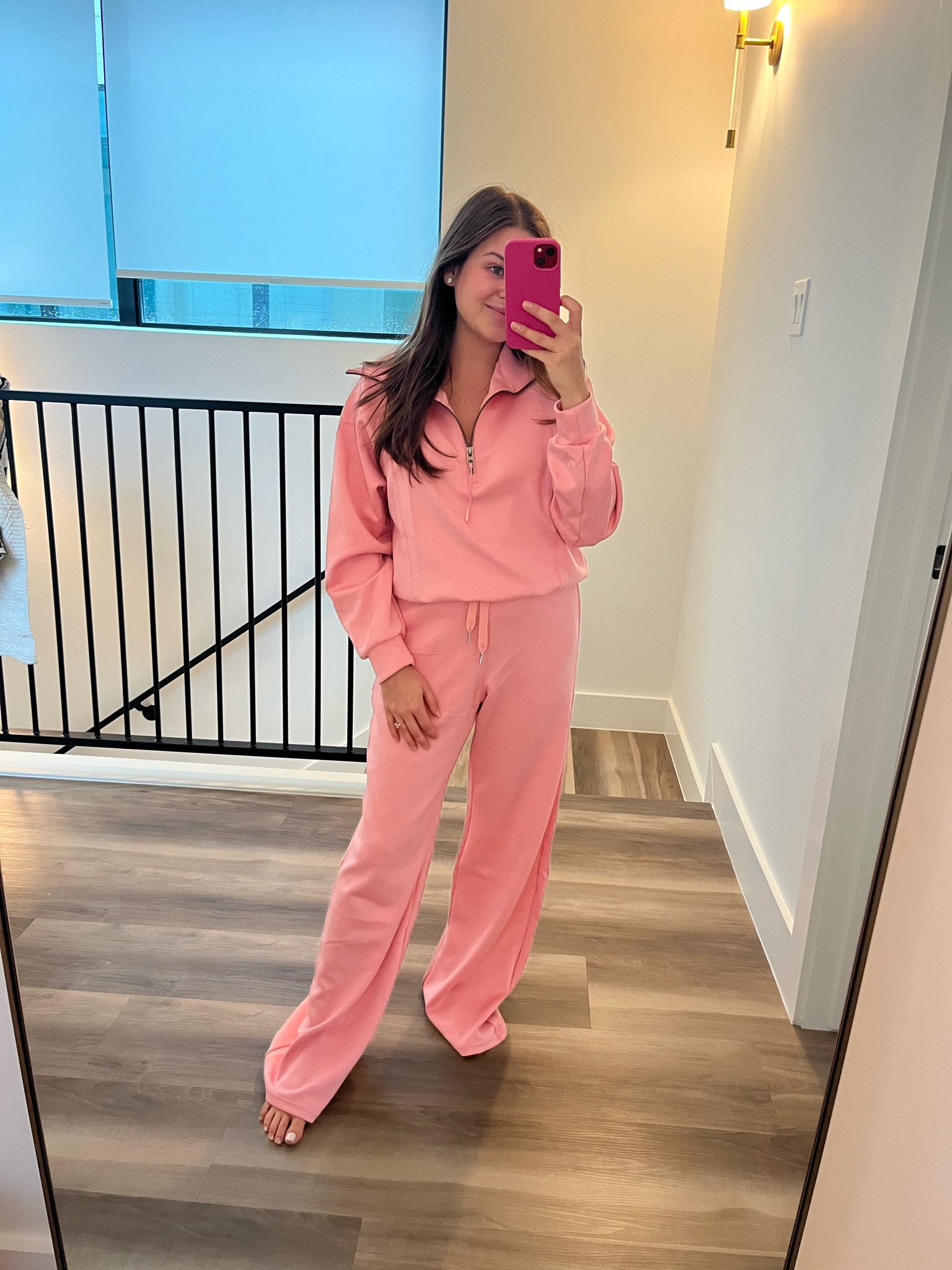 Spanx air essentials dupe from Amazon! Wearing a size XS. Comes in 12 colors. $52 vs $250. 

This is seriously so soft and slimming! Will for sure be buying another color. 

Loungewear. Amazon lounge. Pink tracksuit. Pink sweatsuit. Pink quarter zip. Amazon set. Christmas gift guide. AirEssentials. Soft loungewear. 

#LTKActive #LTKStyleTip #LTKFindsUnder100