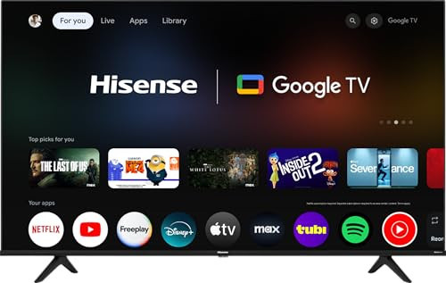 Hisense 50-Inch Class A6 Series 4K UHD Smart Google TV with Alexa Compatibility, Dolby Vision HDR, DTS Virtual X, Sports & Game Modes, Voice Remote, Chromecast Built-in (50A6H) | Amazon (US)