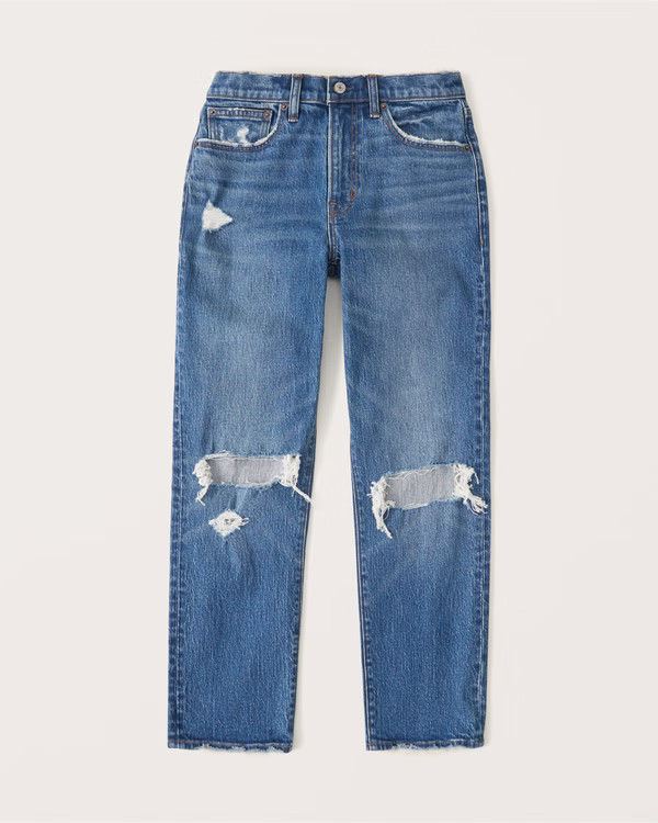 Mid Rise Boyfriend Jeans | Abercrombie & Fitch (US)