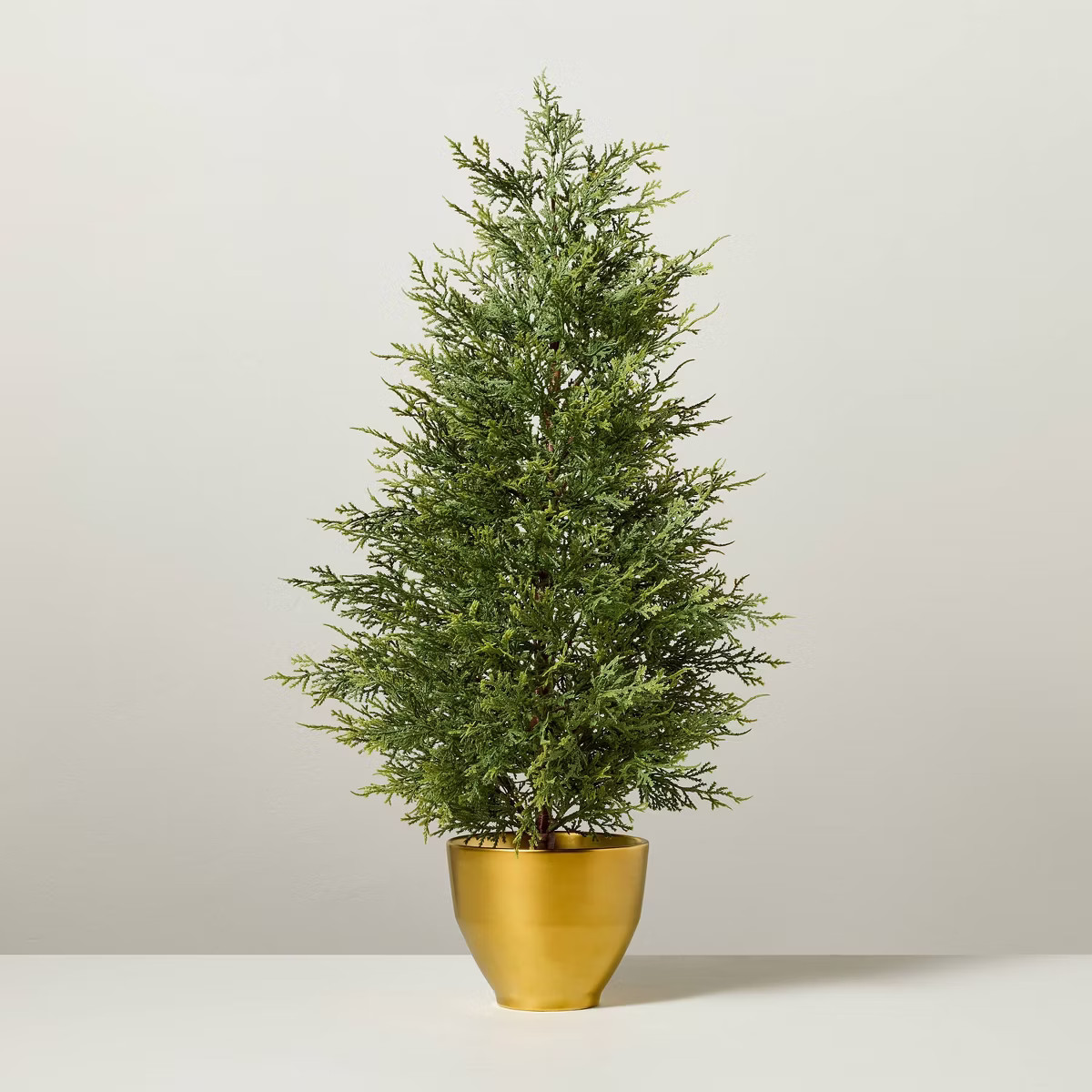 Faux Cypress Tree in Brass Pot - Hearth & Hand™ with Magnolia | Target