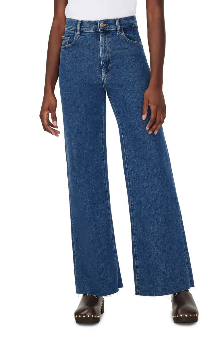 DL1961 Hepburn Raw Hem Wide Leg Jeans | Nordstrom | Nordstrom