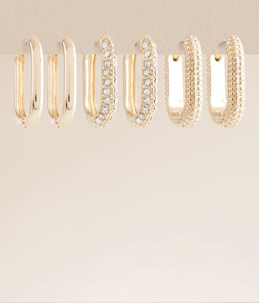 3 Pack Hoop Earring Set | Buckle