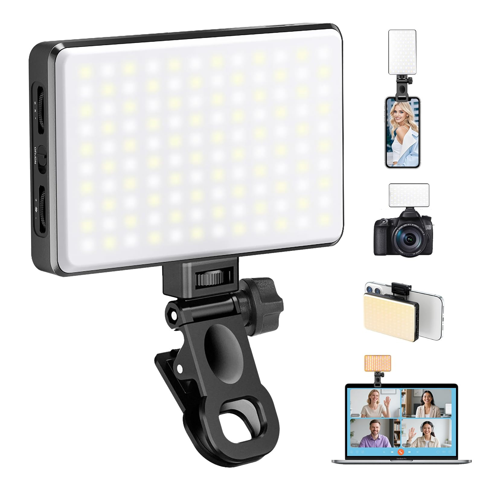 168 LED Phone Light, Selfie Light for iPhone/iPad/Camera, Portable Video Conference Lighting with... | Amazon (US)