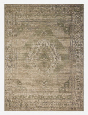Cambria III Jute-Blend Rug by Amber Lewis x Loloi, Sand and Olive, 7'6" x 9'6 | Lulu and Georgia 