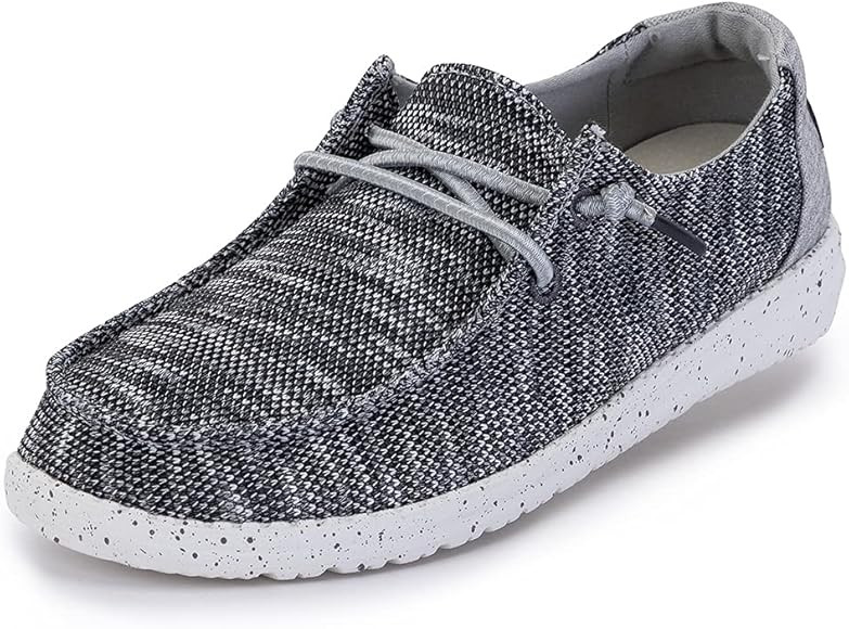 Hey Dude Women's Wendy Sox Dark Grey Size 5 | Women’s Shoes | Women’s Lace Up Loafers | Comfortable  | Amazon (US)
