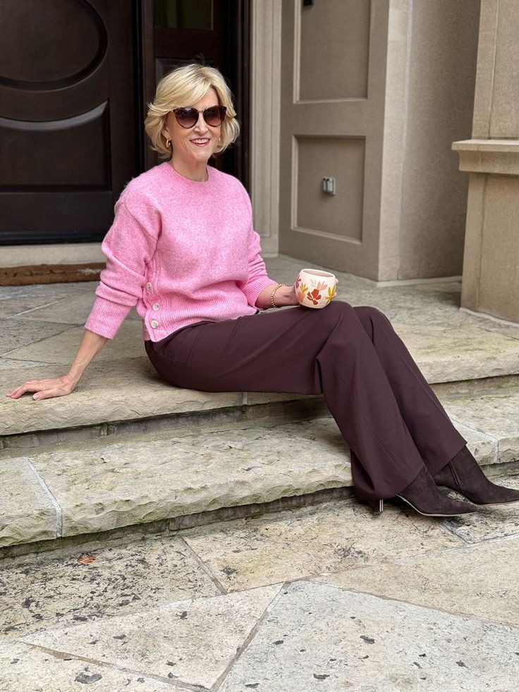 Feeling all the cozy-chic vibes today 💖 This pink cropped sweater from Macy’s is my go-to for easy style, paired with high-waisted wide leg trousers and booties for that perfect mix of comfy + polished. Love when an outfit just feels right!

#LTKootd #LTKOver40 #LTKSeasonal