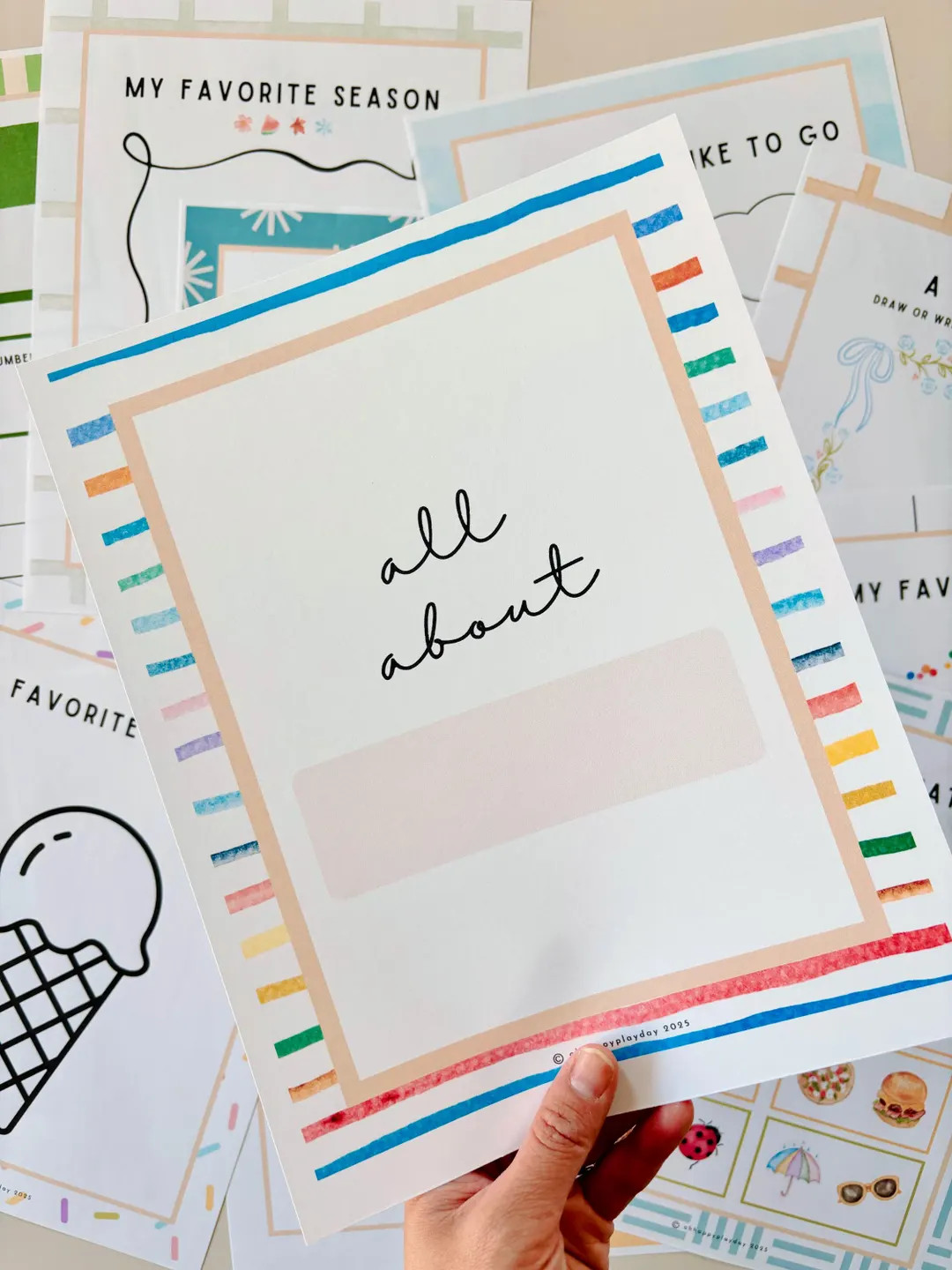 All About Me Activity Book - Colorful Borders (digital Download) - Etsy | Etsy (US)