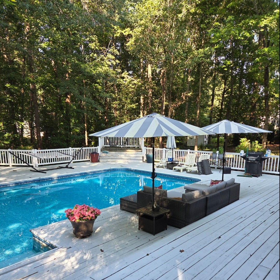 It FINALLY stopped ☔🌧️ This is what the deck should look like Wayfair sectional Has been going ne of our best lifetime purchases. Honestly. The price can't be beat I'll link it and s bunch of similar styles 

#LTKdayinmylife #LTKstorytime #LTKHome