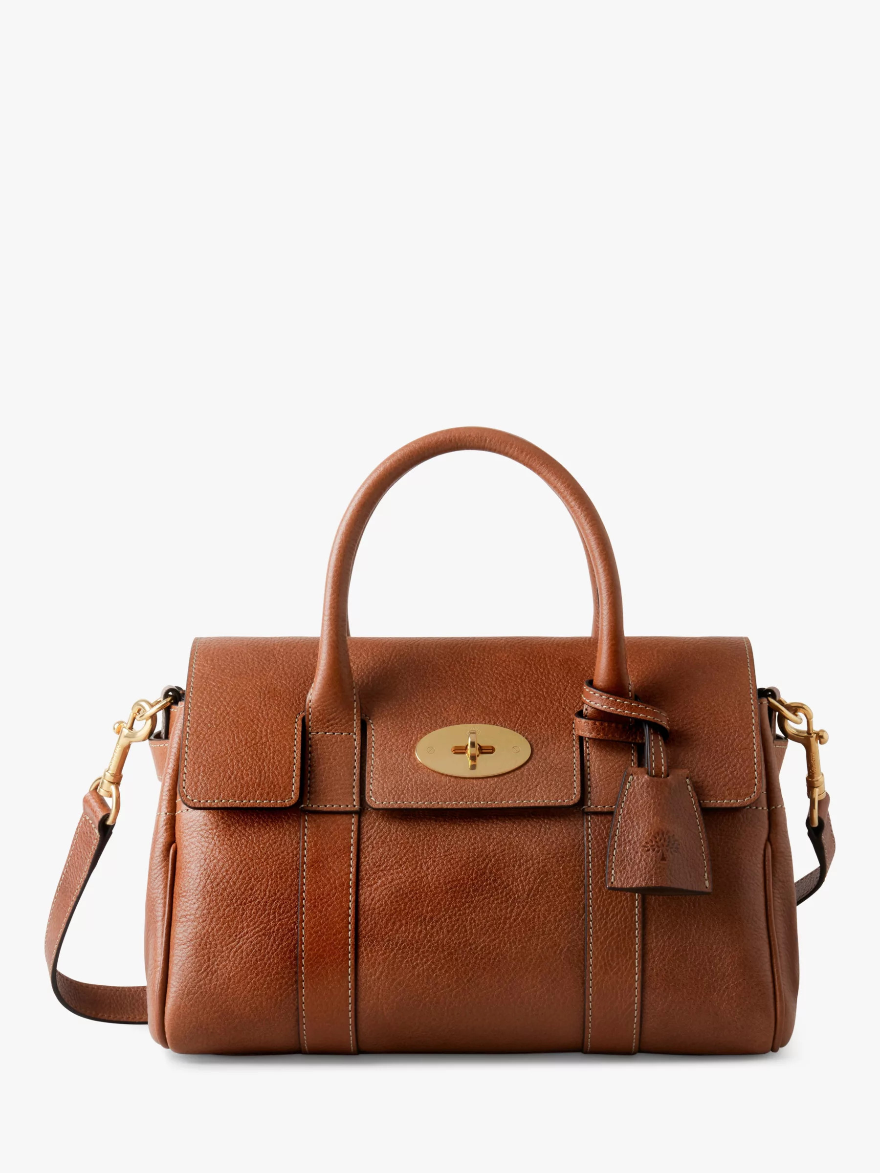 Mulberry Bayswater Natural Vegetable Tanned Leather Satchel, Oak | John Lewis (UK)