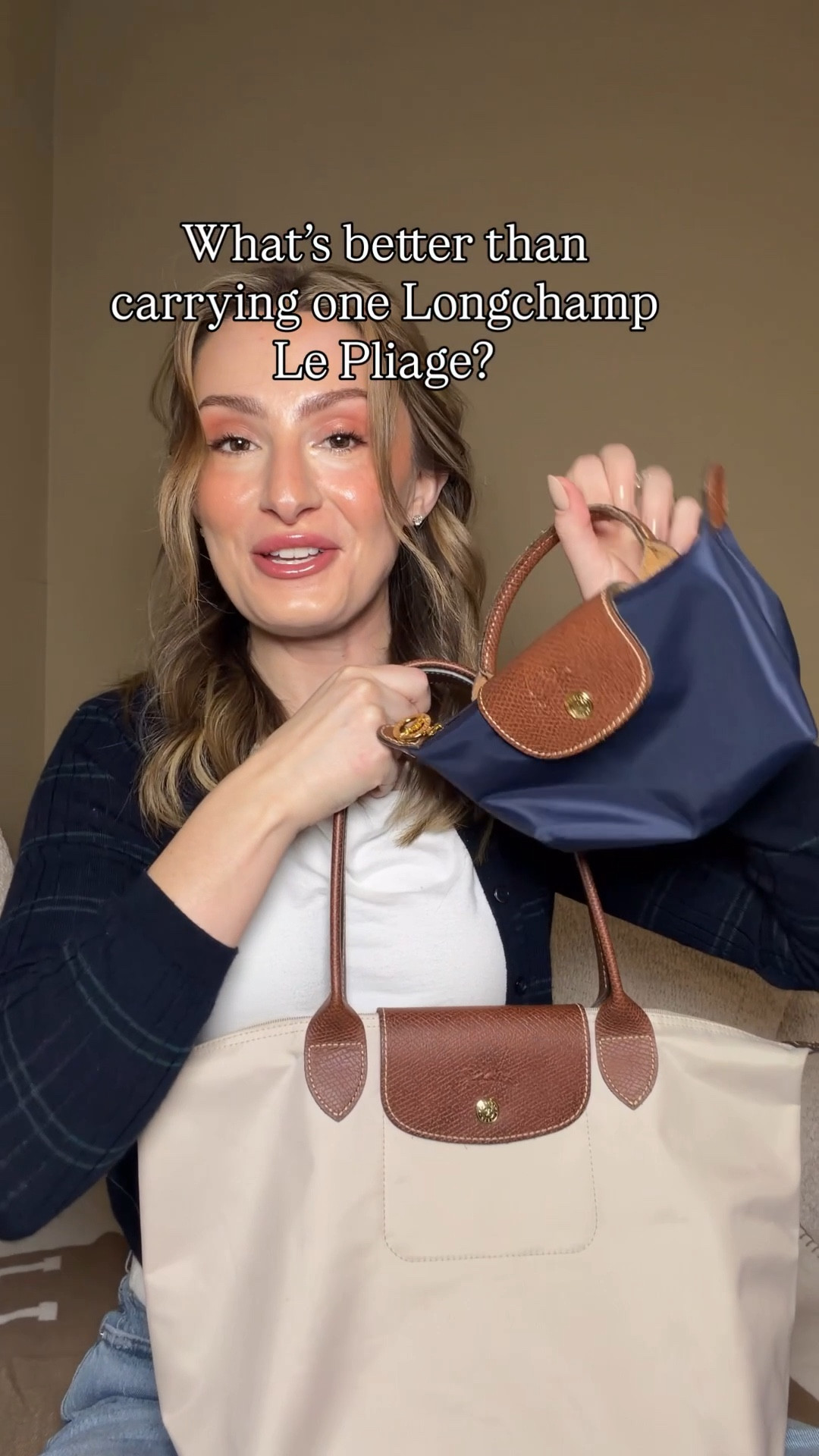 The only thing better thank carrying one Longchamp Le Pliage, is carrying two at the same time!
I saw this little hack on Pinterest of turning your Longchamp pouch into a bag charm on a larger Longchamp tote and thought it was the cutest idea!
Instead of digging around your tote for things you need to get frequently like your wallet or keys, you can carry it in the pouch on the front of your bag 😍



#LTKootd #LTKMothersDay #LTKdayinmylife