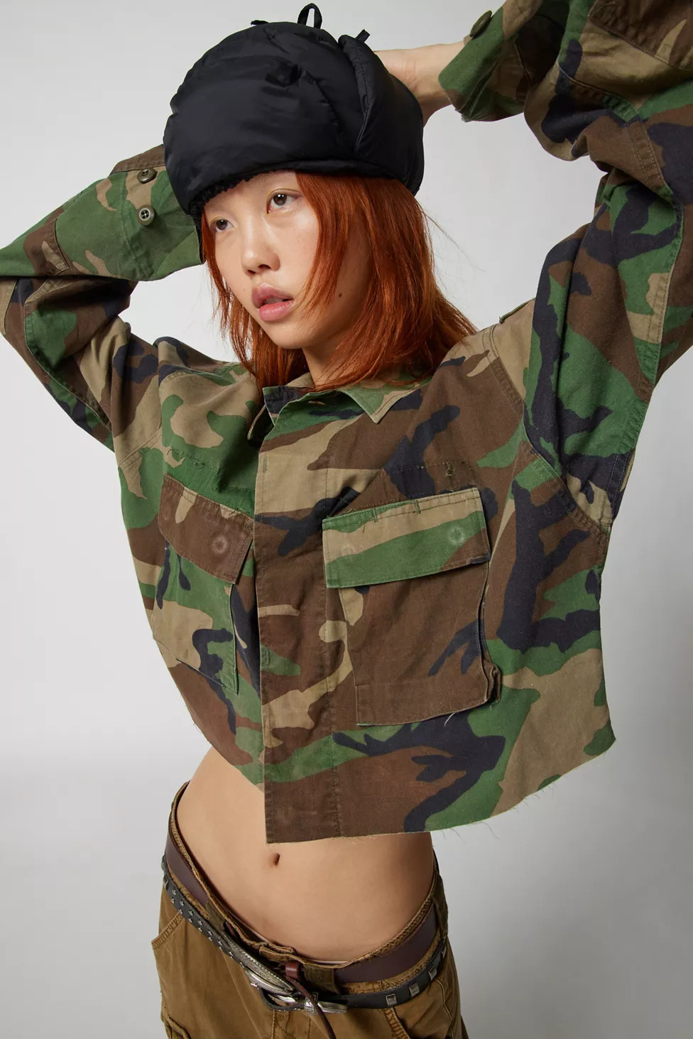 Urban Renewal Remade Cropped Camo Jacket | Urban Outfitters (US and RoW)