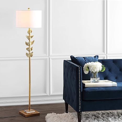 Safavieh FLL4047A Lighting Georgiana Gold Leaf 61.5-inch (LED Bulb Included) Floor Lamp | Amazon (US)