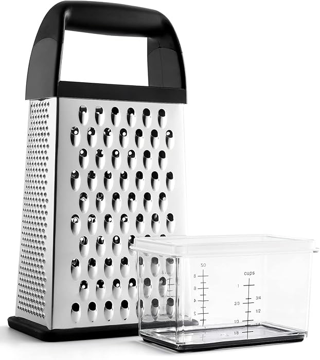 Urbanstrive Cheese Grater With Container Box Grater Stainless Steel Graters for Kitchen Cheese Sh... | Amazon (US)