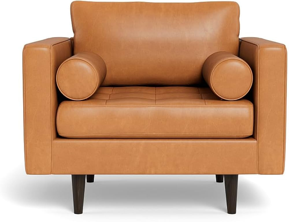 ACP Furniture Ladybird Leather Arm Chair (Hudson Lager) | Amazon (US)