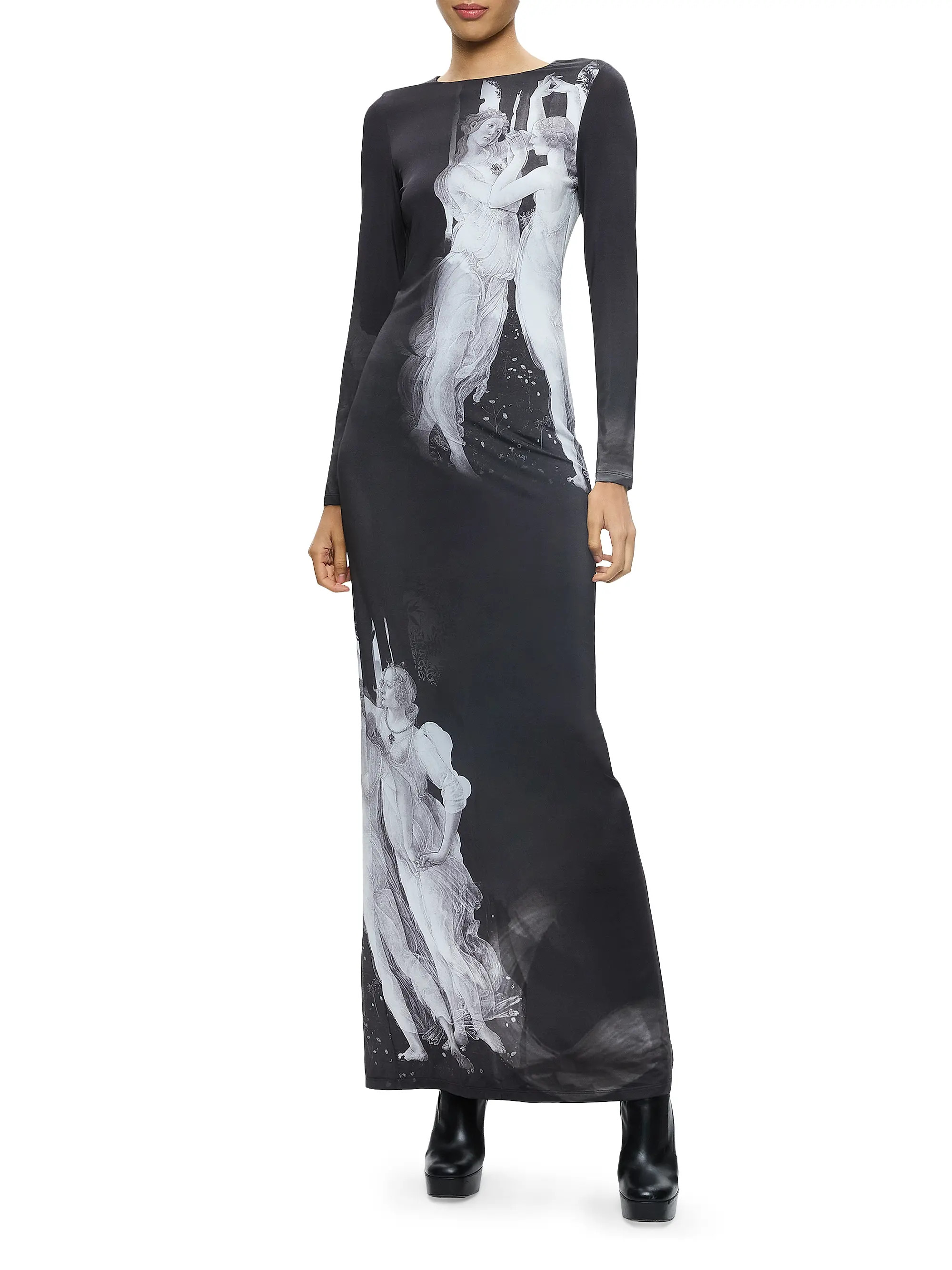 Delora Graphic Long-Sleeve Maxi Dress | Saks Fifth Avenue