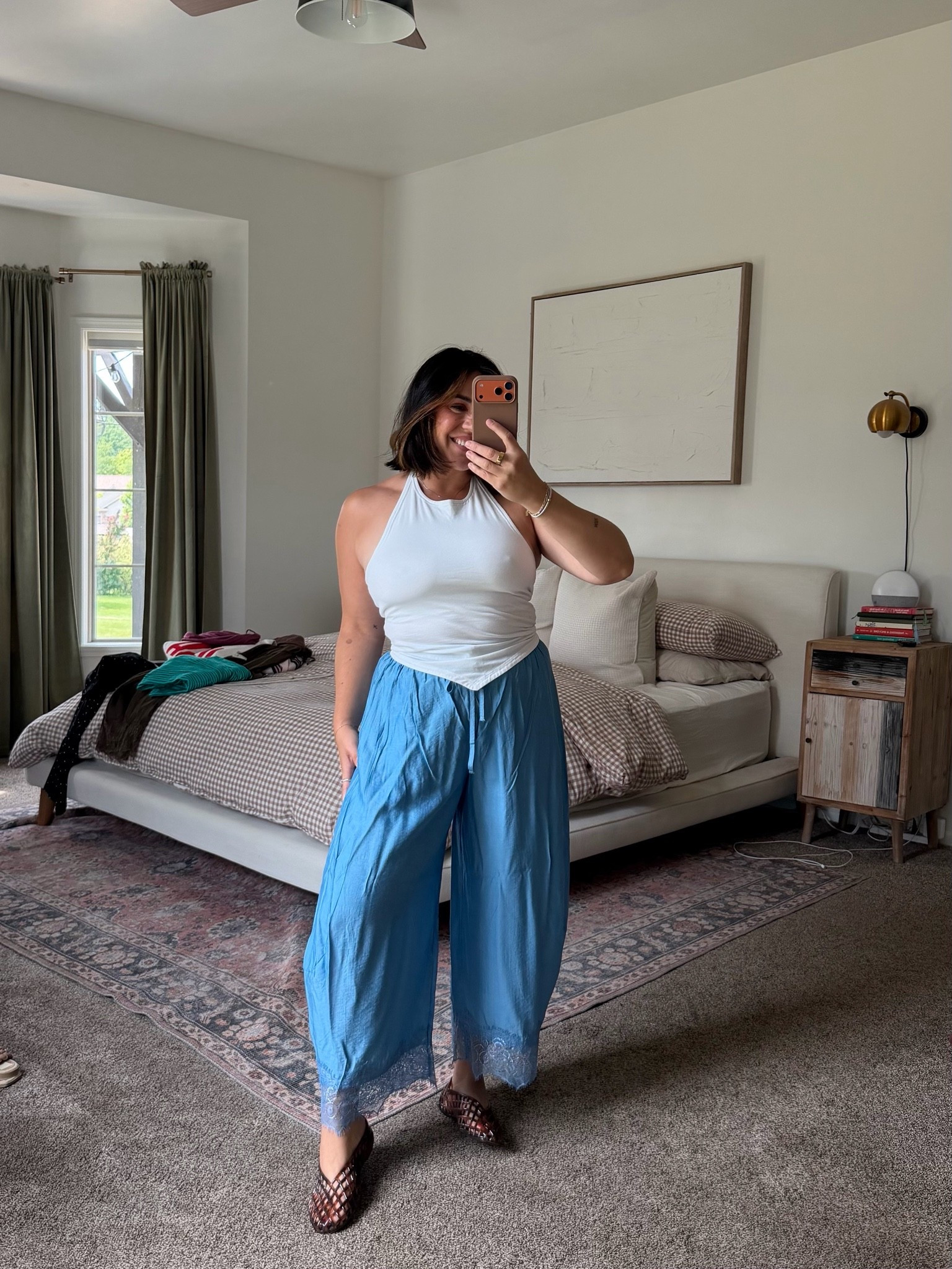 Super lightweight summer outfit! Size M top, size L pants