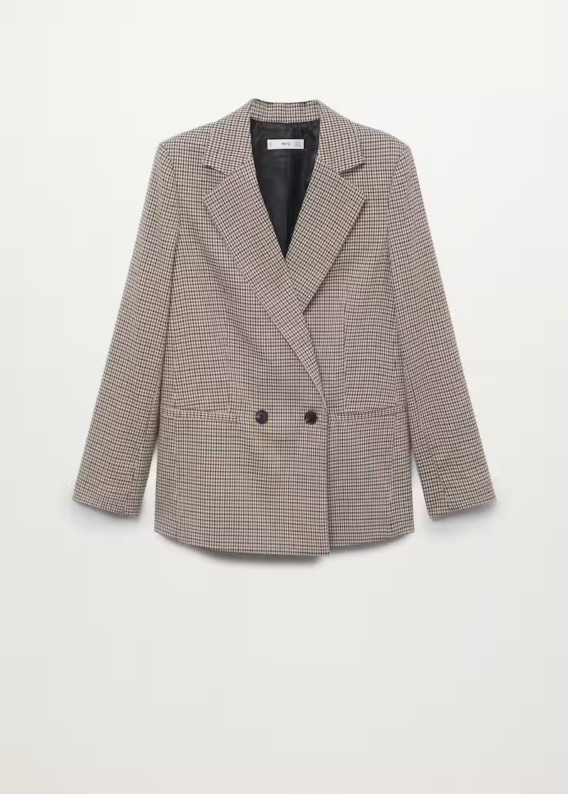 Wrap check blazer | MANGO (US)