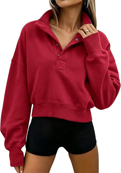 ANRABESS Sweatshirt for Women Oversized Cropped Fall Outfits | Amazon (US)