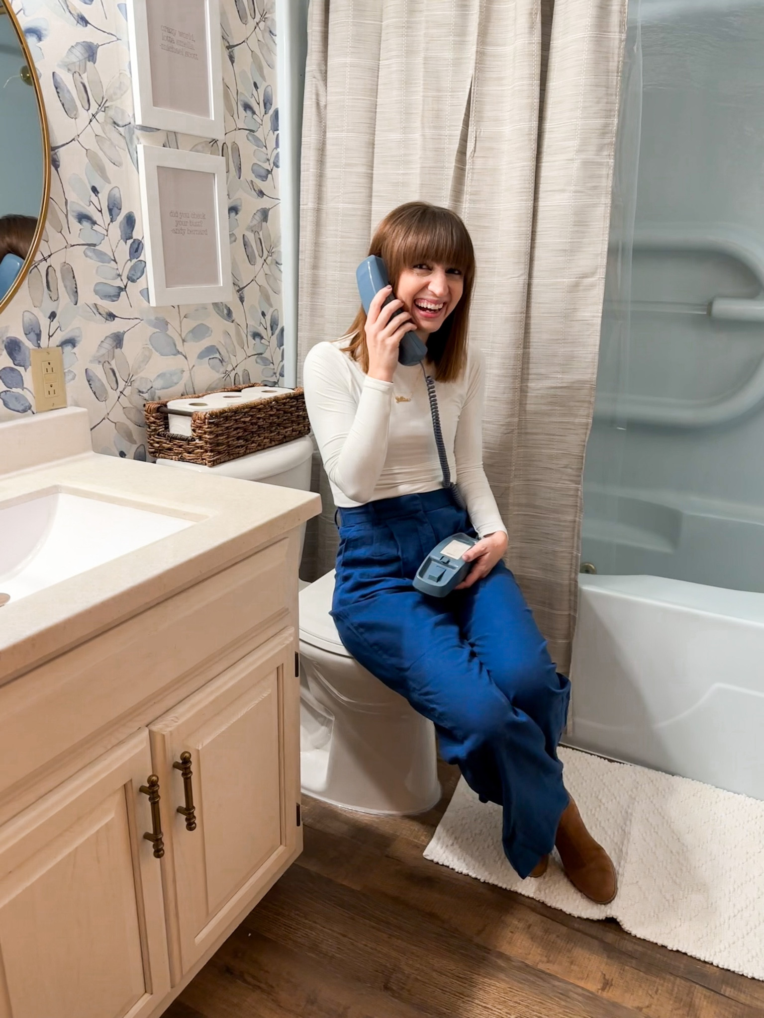 Bathroom update is complete! Linking everything I can..but the phone comes straight from 92!

Flooring, vanity top and faucet are from Menard’s!

#LTKfindsunder50 #LTKhome #LTKsalealert