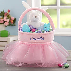 Pink Tutu Personalized Easter Basket | Personalization Mall